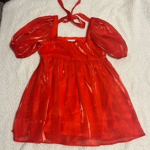 Brand new red dress, tags still on